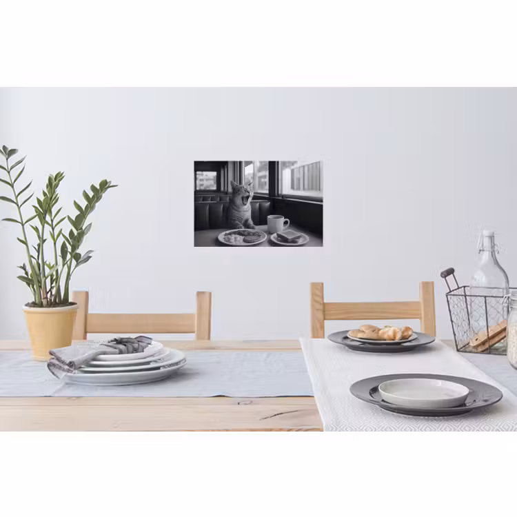 Wandtattoo – Katze - Kaffee - Brot - Schwarz — 4