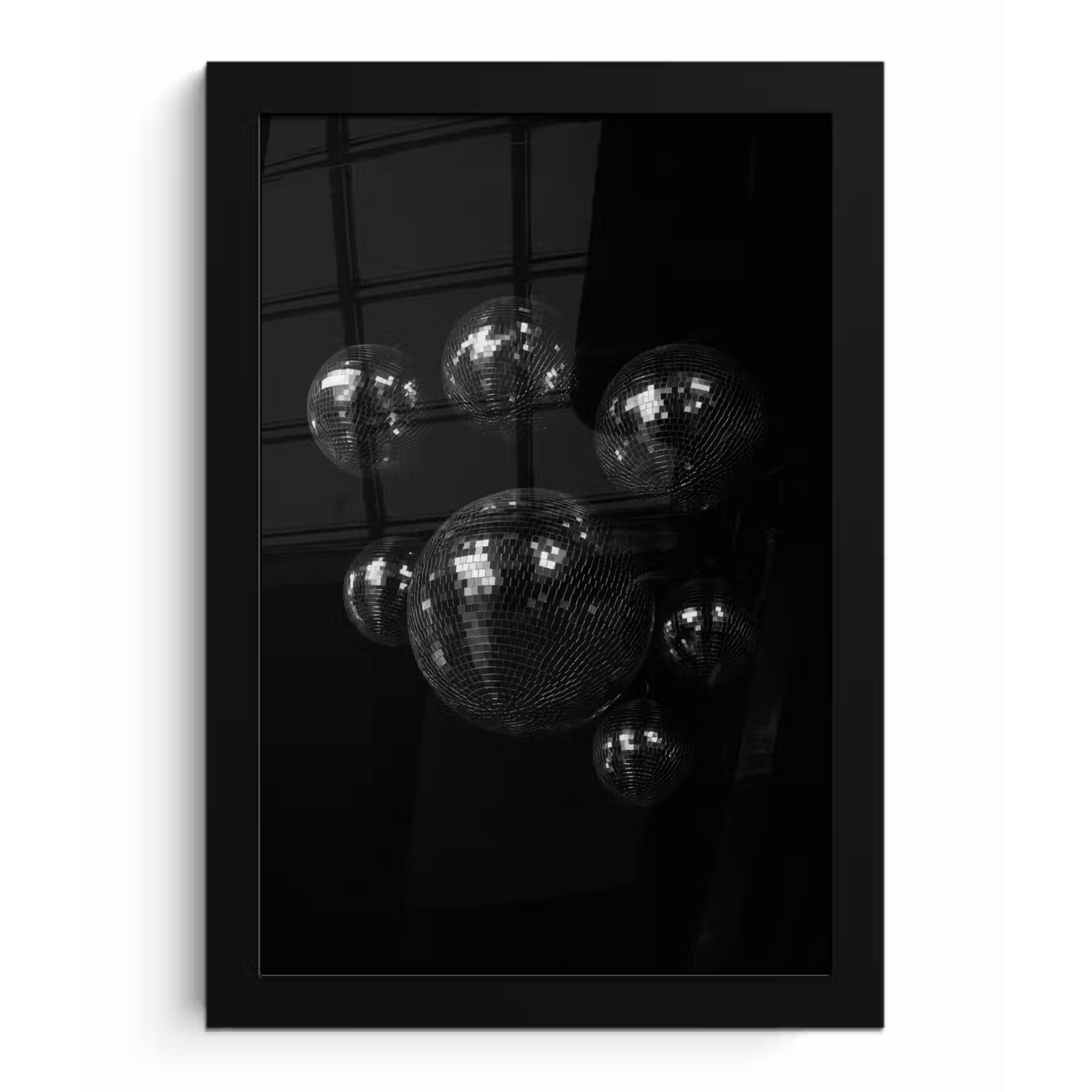 Bilder mit Rahmen - Disco-Kugeln - Minimalistisch - Schwarz — 1