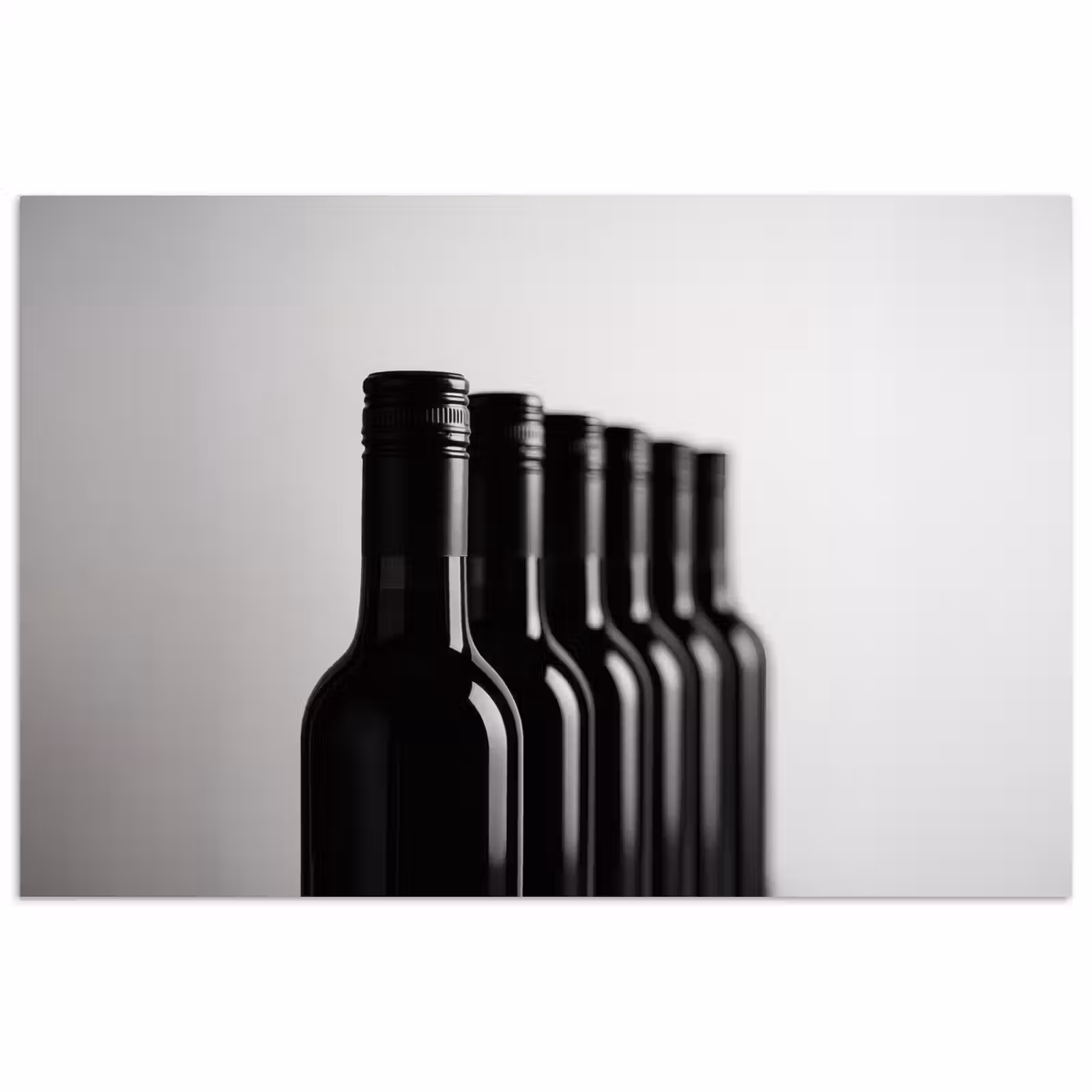 Poster - Weinflaschen - Schwarz - Minimalistisch — 1