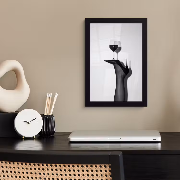 Bilder mit Rahmen - Absatz - Wein - Minimalistisch - Schwarz — 2