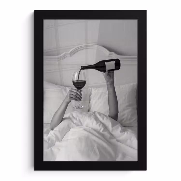Bilder mit Rahmen - Laken - Arme - Wein - Glas — 1