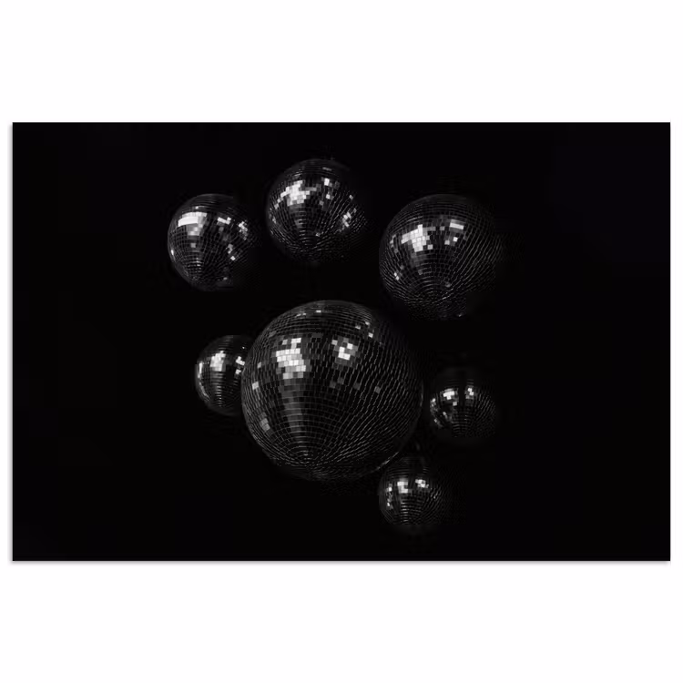 Poster - Disco-Kugeln - Minimalistisch - Schwarz — 1