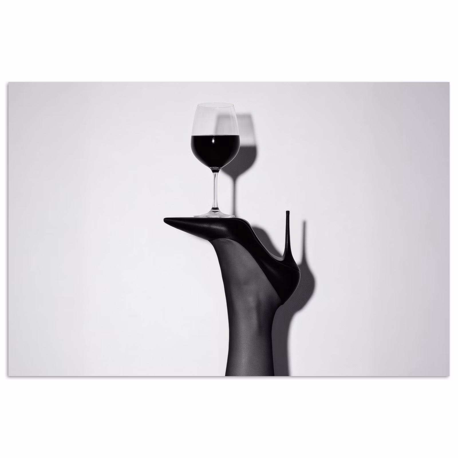 Poster - Absatz - Wein - Minimalistisch - Schwarz — 1