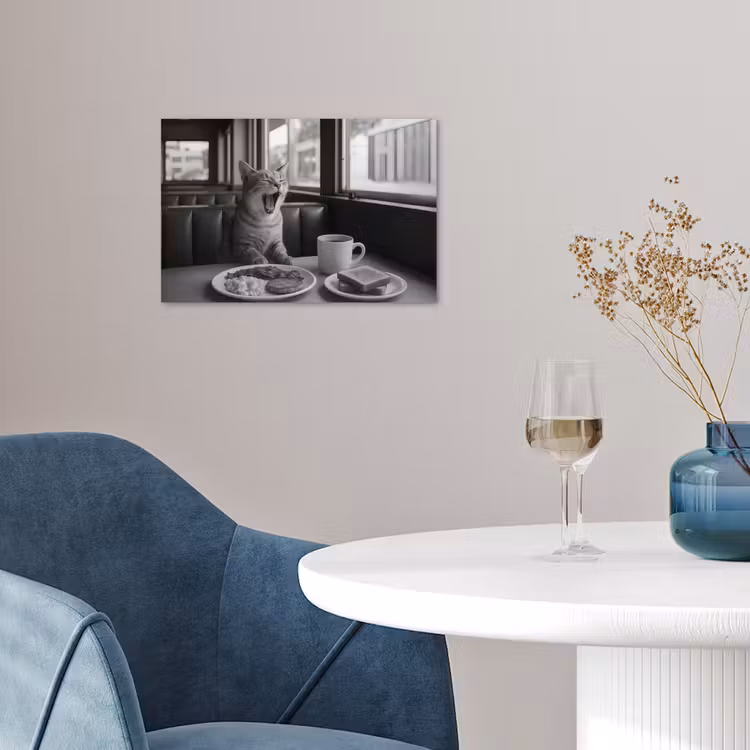 Poster - Katze - Kaffee - Brot - Schwarz — 4