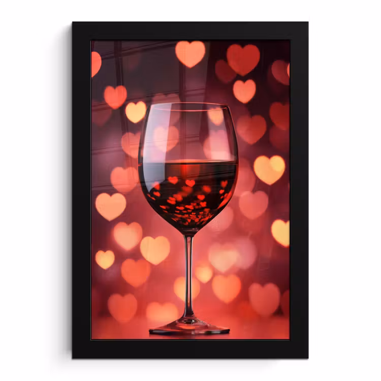 Bilder mit Rahmen - Rot - Wein - Herzen — 1