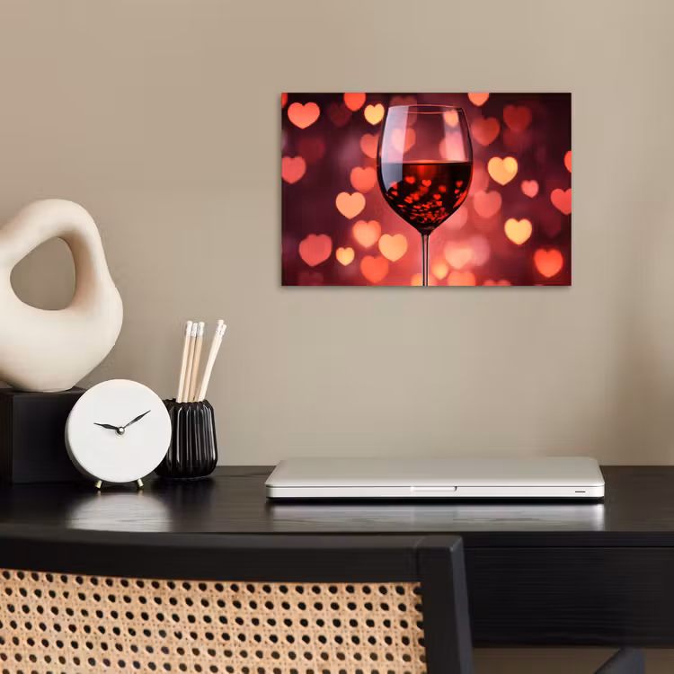 Poster - Rot - Wein - Herzen — 2