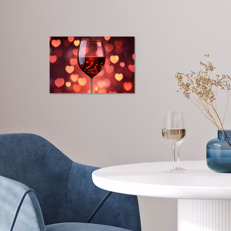Poster - Rot - Wein - Herzen — 4