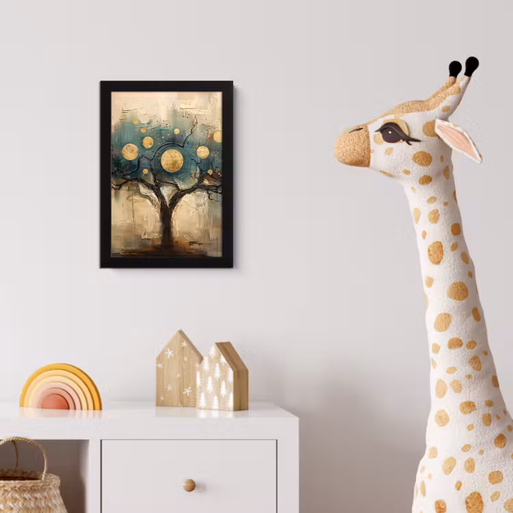Bilder mit Rahmen - Baum - Kunst - Mond - Aquarell — 5