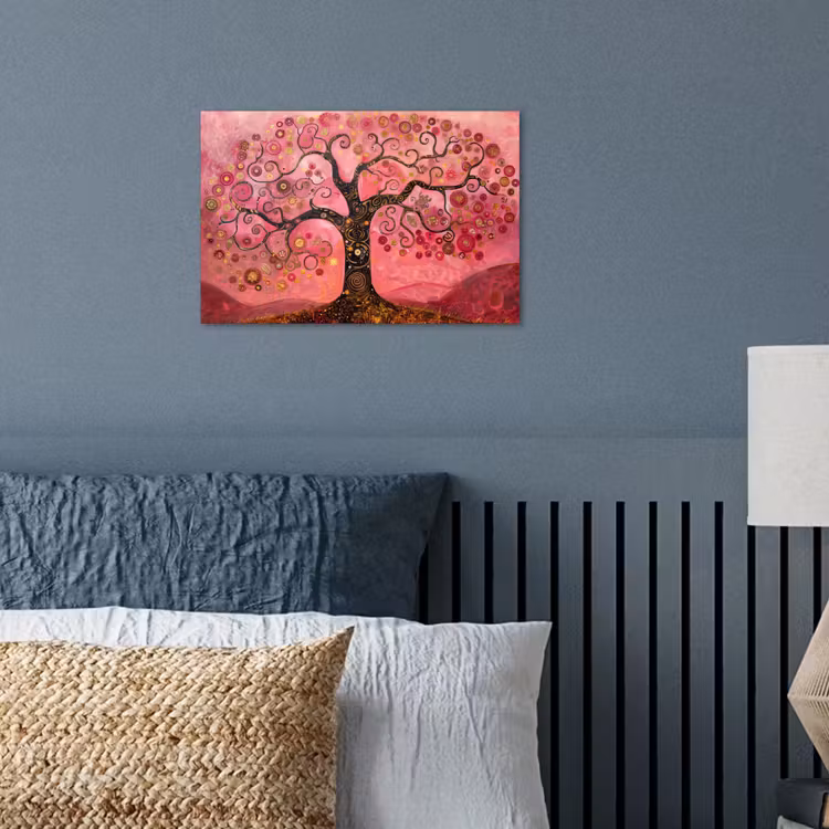 Poster - Baum - Baum des Lebens - Rosa - Gold — 3