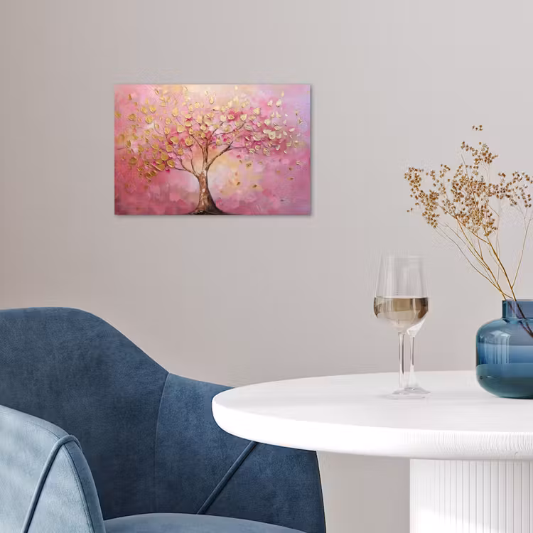 Poster - Baum - Rosa - Gold - Modern — 4