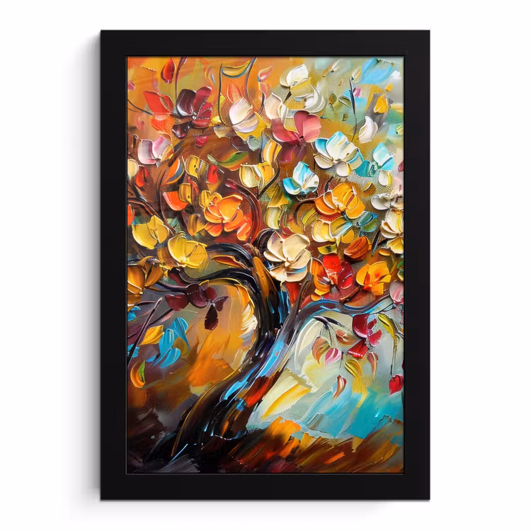 Bilder mit Rahmen - Baum - Abstrakt - Bunt - Blumen — 1