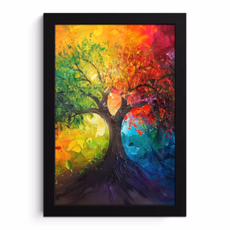 Bilder mit Rahmen - Baum - Bunt - Modern - Abstrakt — 1