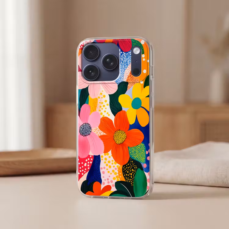 Handyhülle - Blumen - Bunt - Tupfen — 3