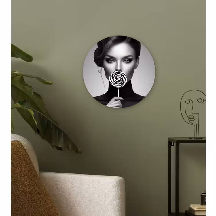 Forexbild Rund - Frau - Lolly - Schwarz — 3