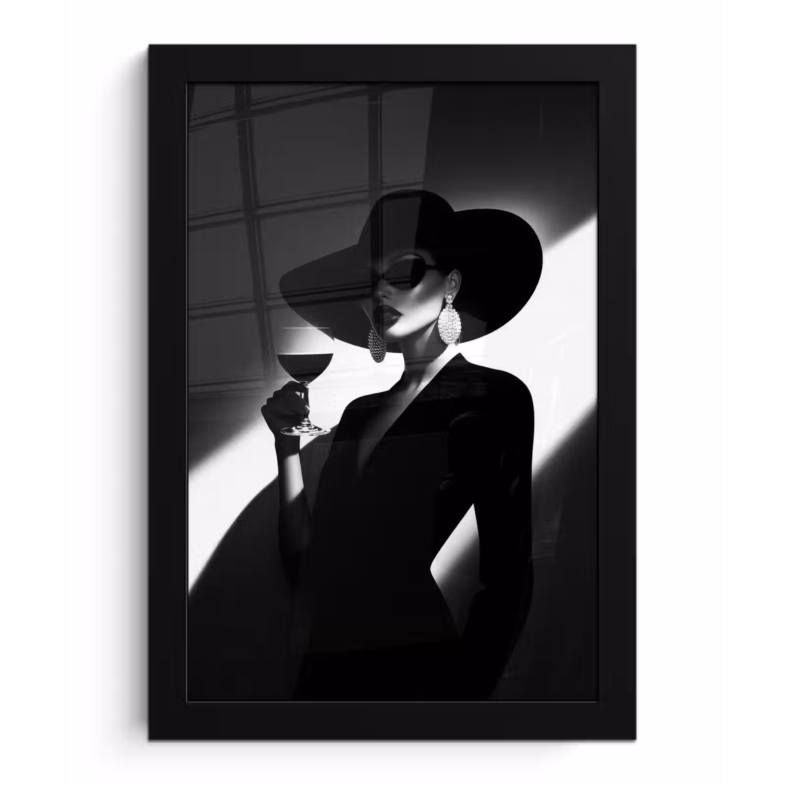 Bilder mit Rahmen - Frau - Wein - Chic — 1