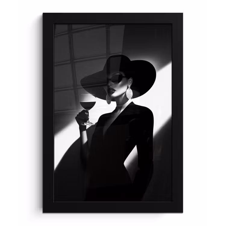 Bilder mit Rahmen - Frau - Wein - Chic — 1