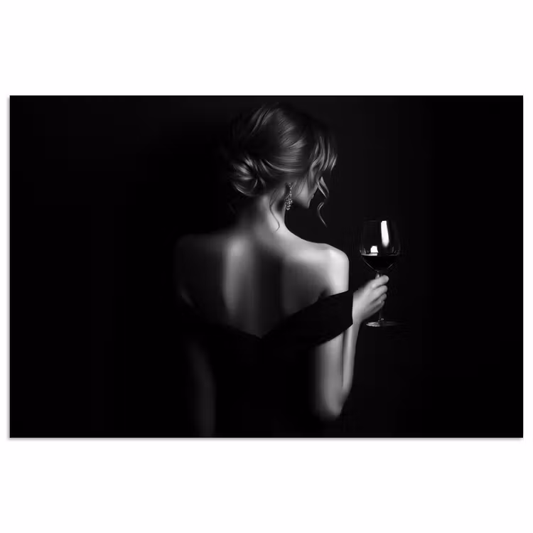 Poster - Frau - Wein - Kleid — 1