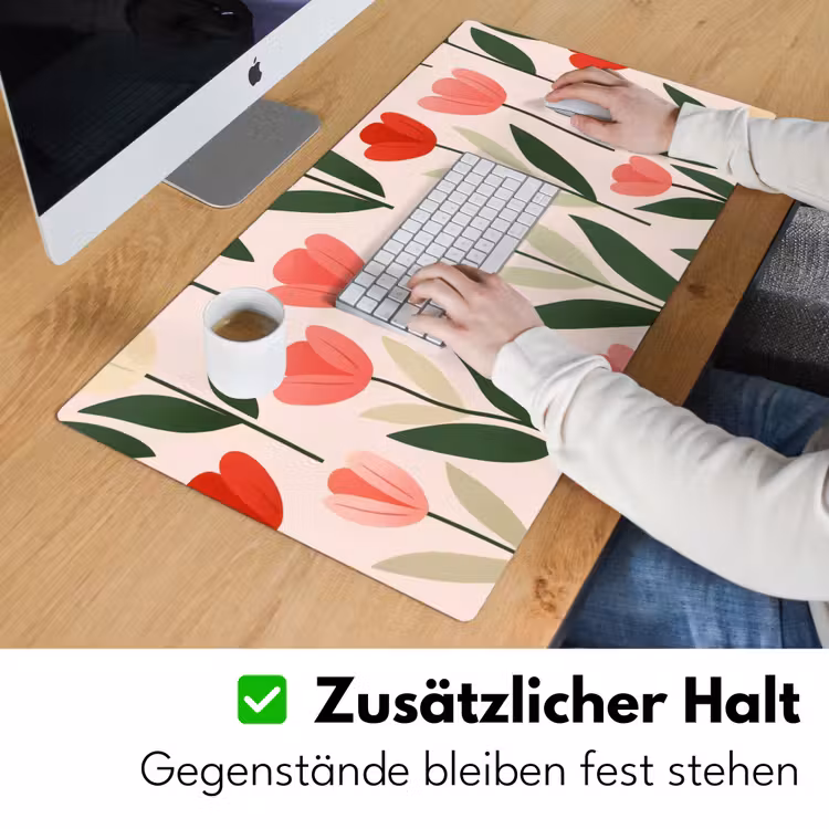 Schreibtischunterlage - Tulpen - Modern - Rosa — 3