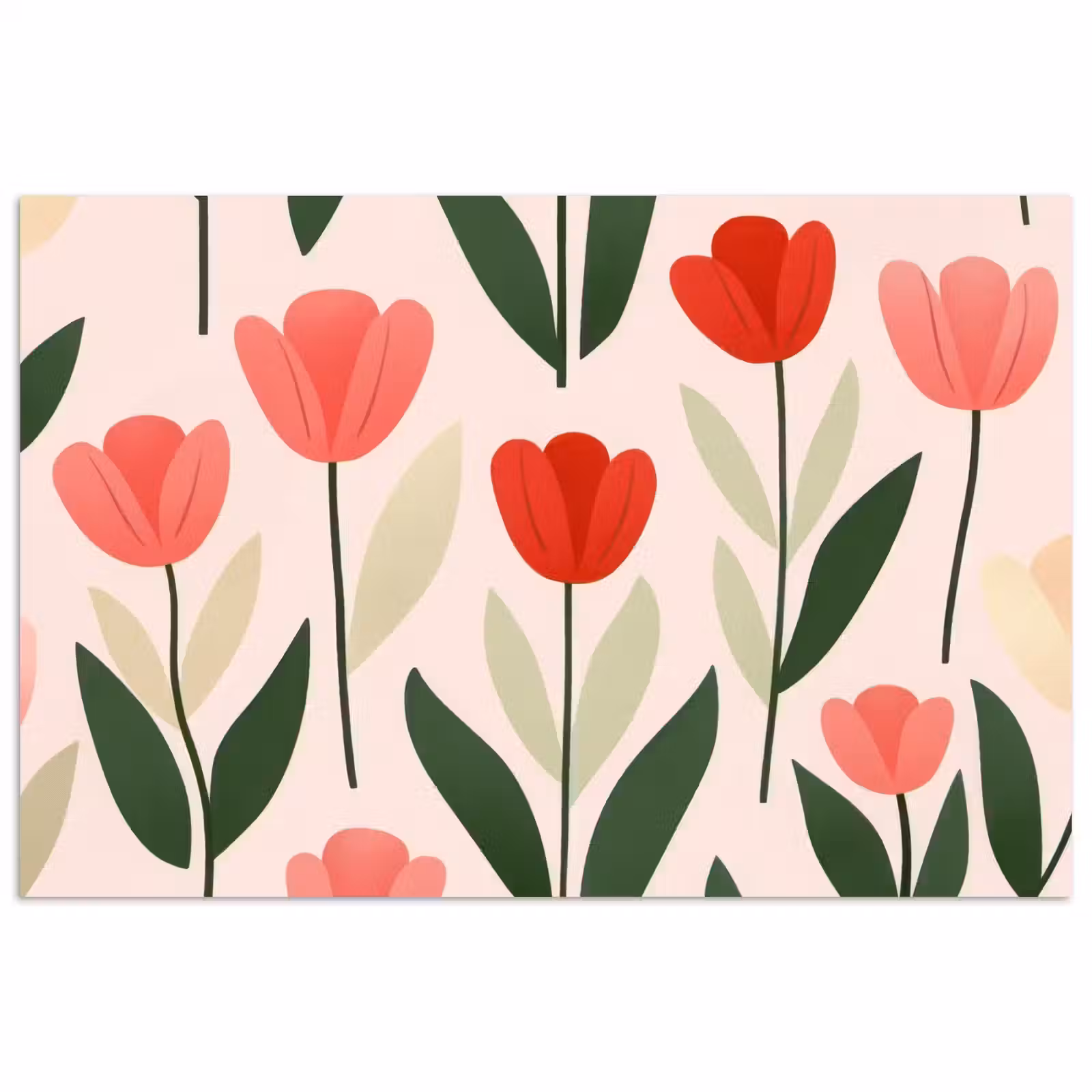 Poster - Tulpen - Modern - Rosa — 1