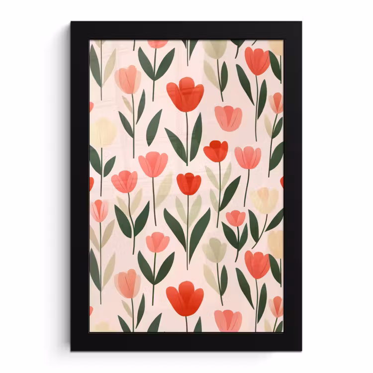 Bilder mit Rahmen - Tulpen - Modern - Rosa — 1