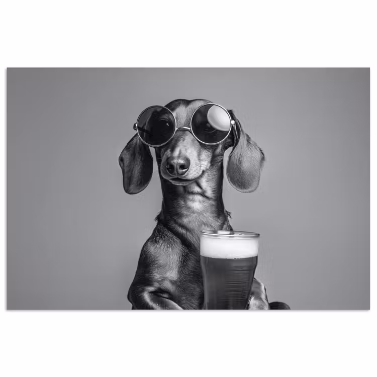 Poster - Dackel - Bier - Gläser - Gläser — 1