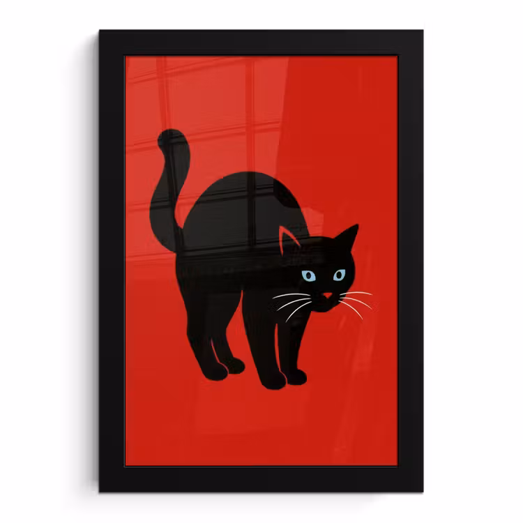 Bilder mit Rahmen - Katze - Schwarz - Schwanz — 1