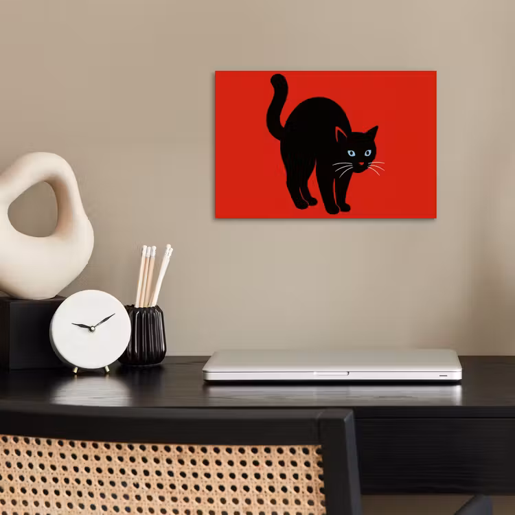 Poster - Katze - Schwarz - Schwanz — 2