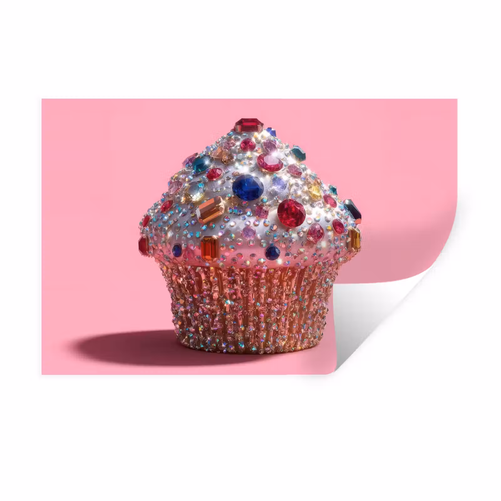 Wandtattoo – Cupcake - Bunt - Edelsteine — 1