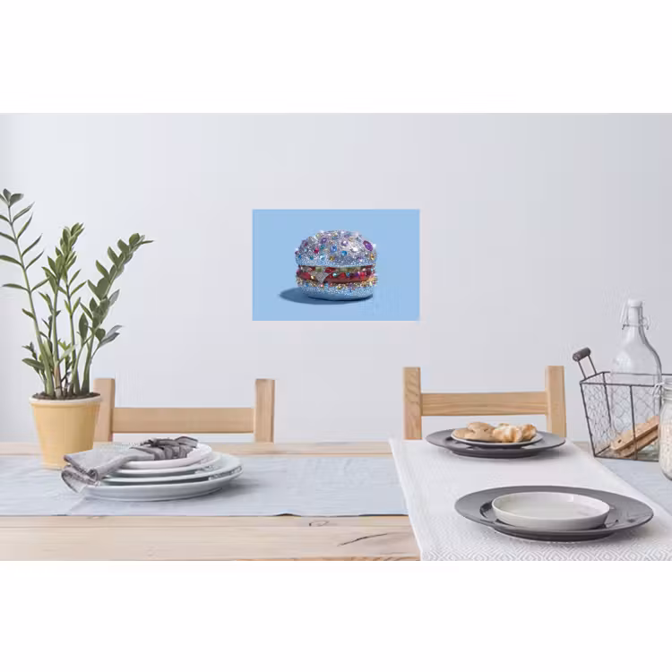 Wandtattoo – Glitter - Hamburger - Blau — 4