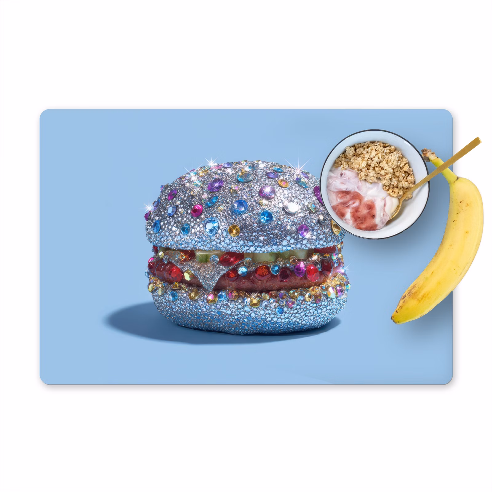 Tischset - 6 Stück - Glitter - Hamburger - Blau — 1