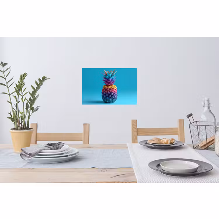 Wandtattoo – Ananas - Regenbogen - Blau - Pop-Art — 4
