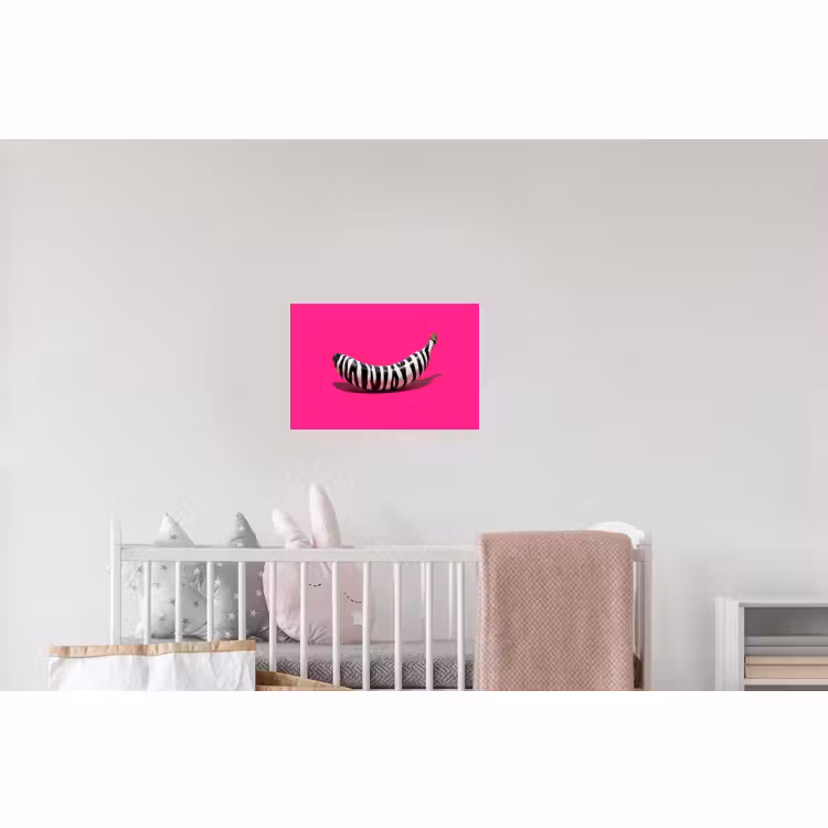 Wandtattoo – Banane - Zebramuster - Rosa — 5