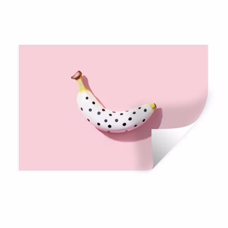 Wandtattoo – Banane - Tupfen - rosa — 1