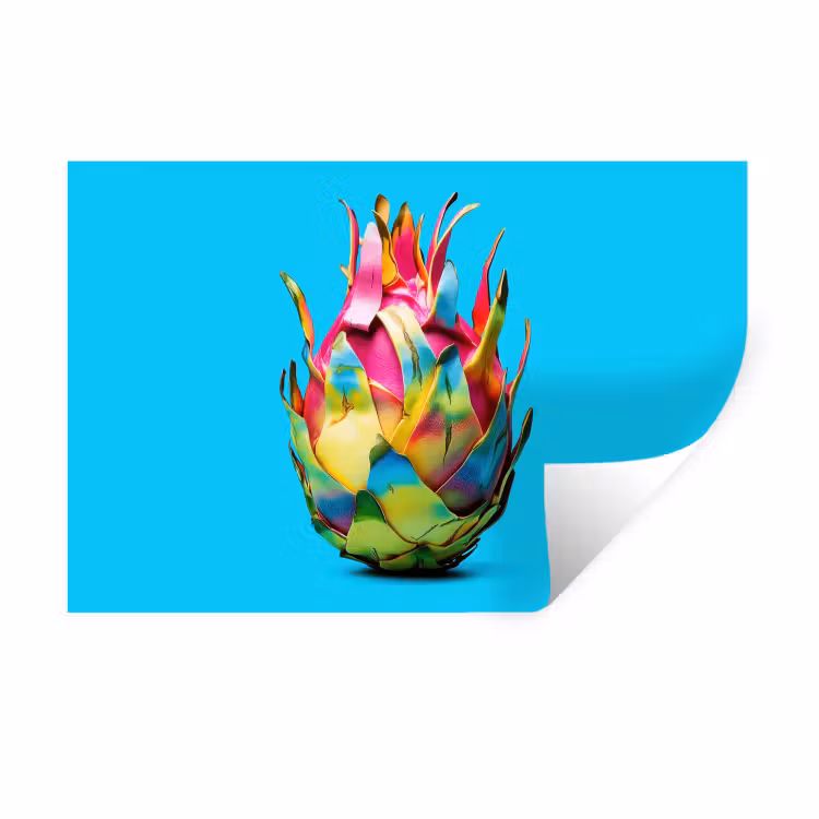 Wandtattoo – Drachenfrucht - Blau - Vivid — 1