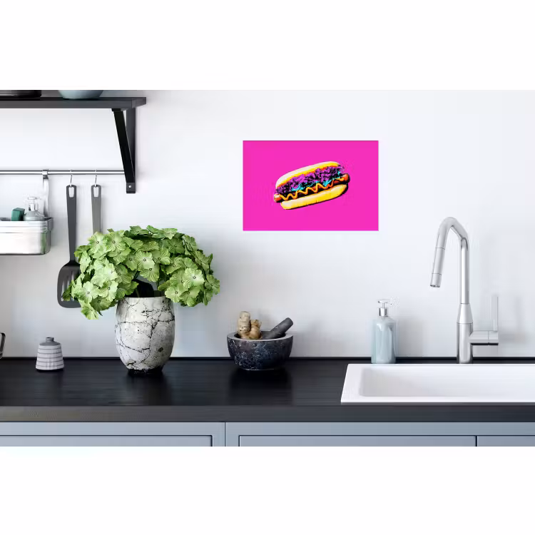 Wandtattoo – Hotdog - Rosa - Retro — 2