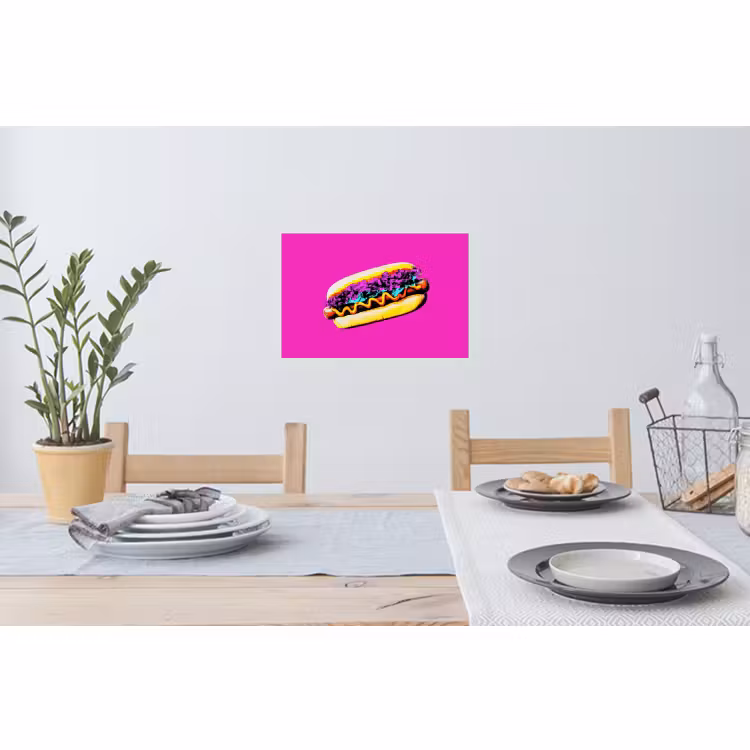 Wandtattoo – Hotdog - Rosa - Retro — 4