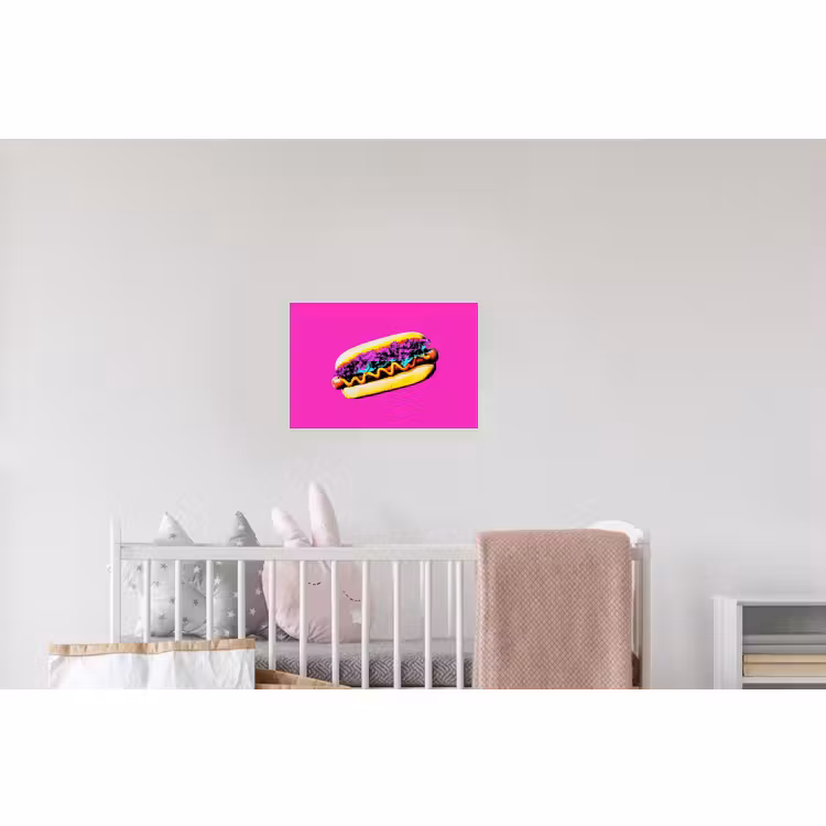 Wandtattoo – Hotdog - Rosa - Retro — 5