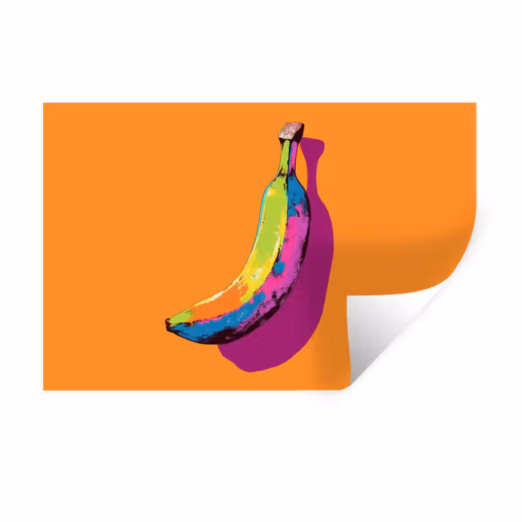 Wandtattoo – Leuchtende Farben - Banane - Pop-Art — 1