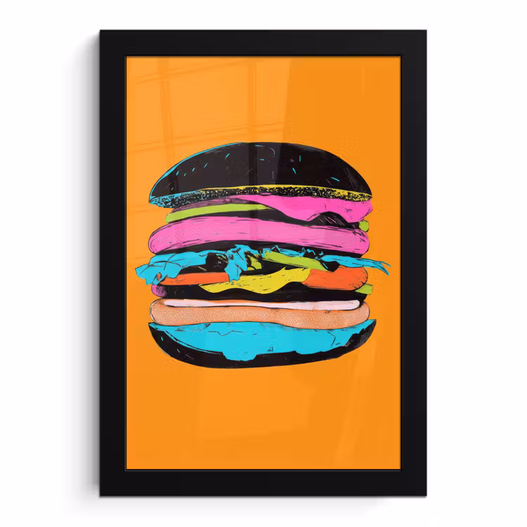 Bilder mit Rahmen - Hamburger - Bunt - Verspielt — 1