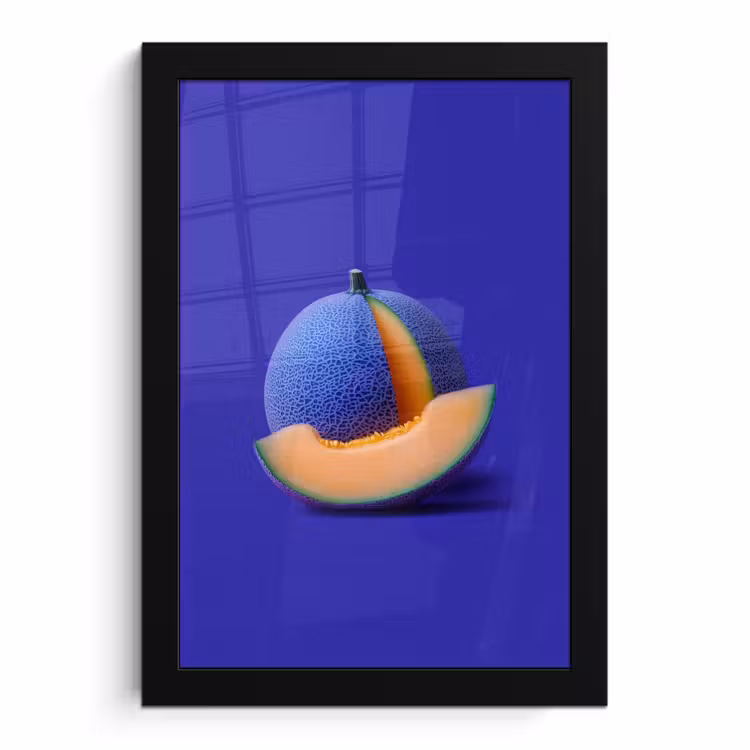 Bilder mit Rahmen - Melone - Blau - Orange - Kunstvoll — 1