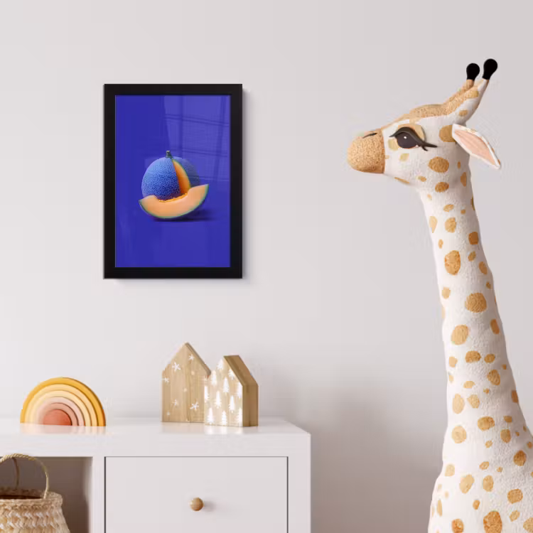 Bilder mit Rahmen - Melone - Blau - Orange - Kunstvoll — 5