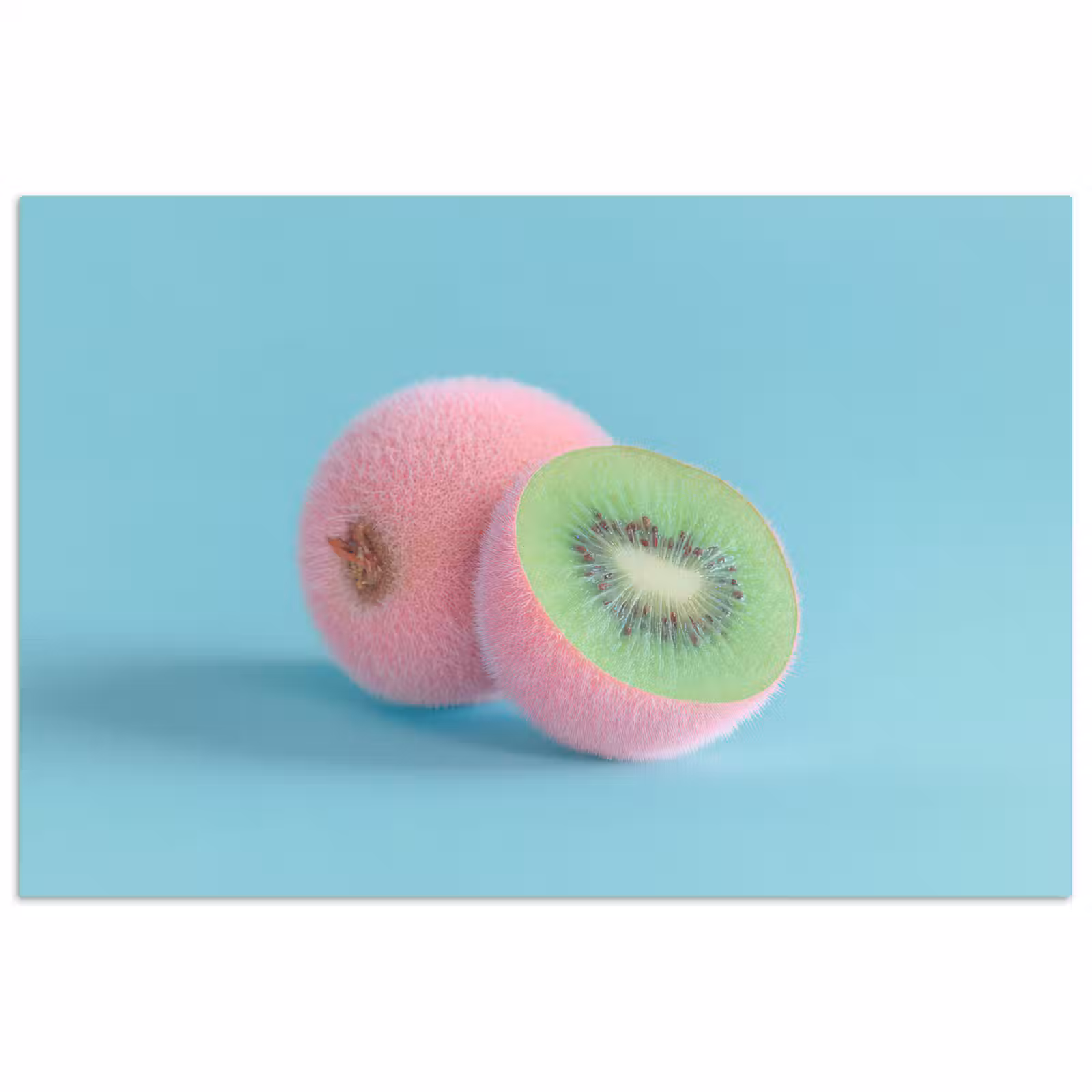 Poster - Kiwi - Blau - Surreal — 1