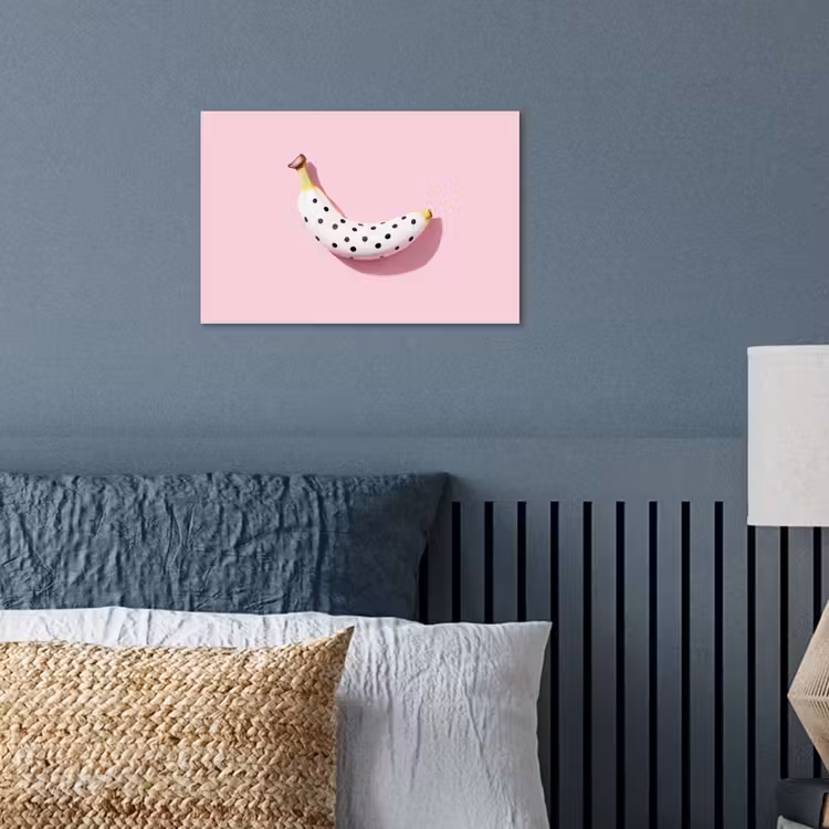 Poster - Banane - Tupfen - rosa — 3