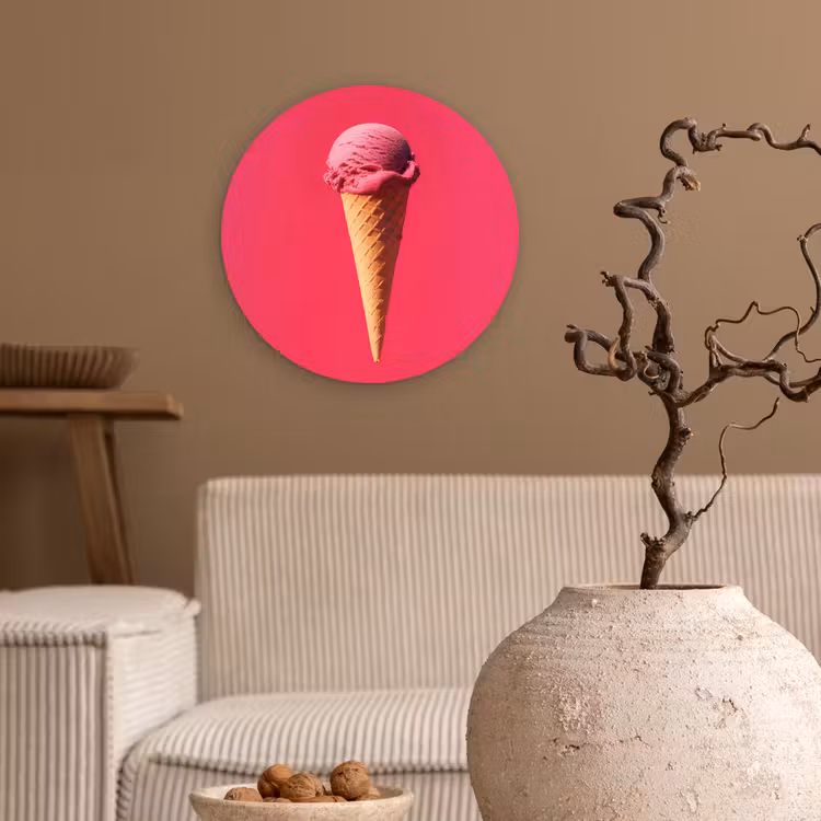 Forexbild Rund - Schaufel Eiscreme - Rosa - Horn — 2