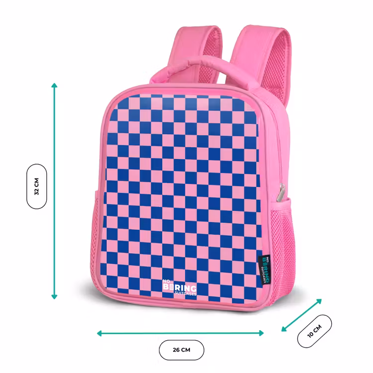 Rucksack Kind - Rosa - Blöcke - Blau - Rosa — 4