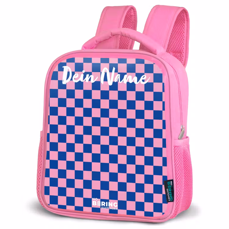 Rucksack Kind - Rosa - Blöcke - Blau - Rosa — 2