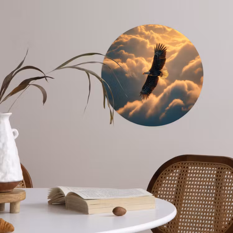 Runde Tapete - Adler - Wolken - Sonne — 4