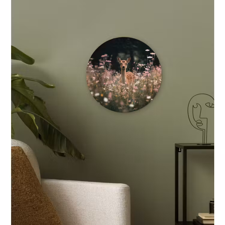 Forexbild Rund - Hirsche - Wildblumen - Wald — 3
