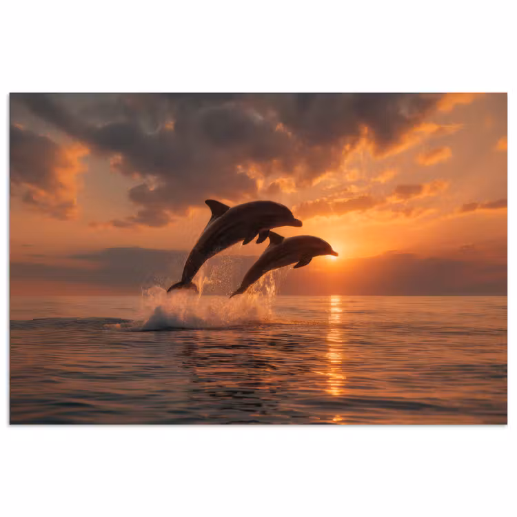 Poster - Delfine - Meer - Realistisch — 1