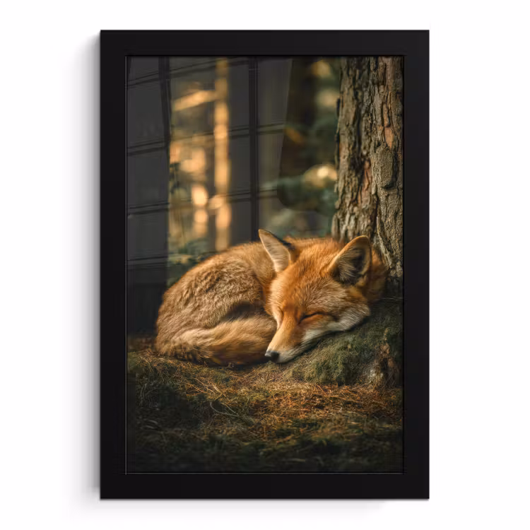 Bilder mit Rahmen - Fuchs - Wald - Schlaf — 1